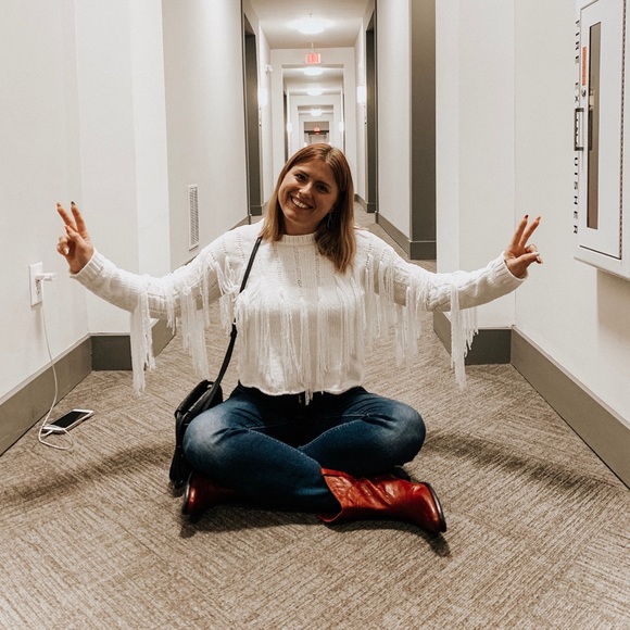 Show Me Your MuMu Sweaters - Show me your mumu Carlton white fringe sweater